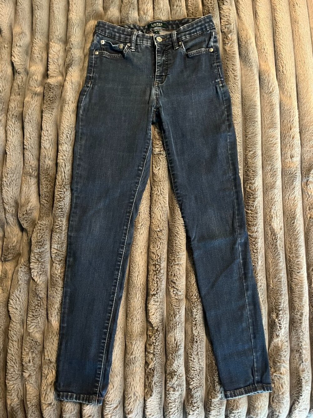 Lauren Ralph Lauren Premier Skinny Sculpting Ankle Jeans Dark Wash Womens Size 6